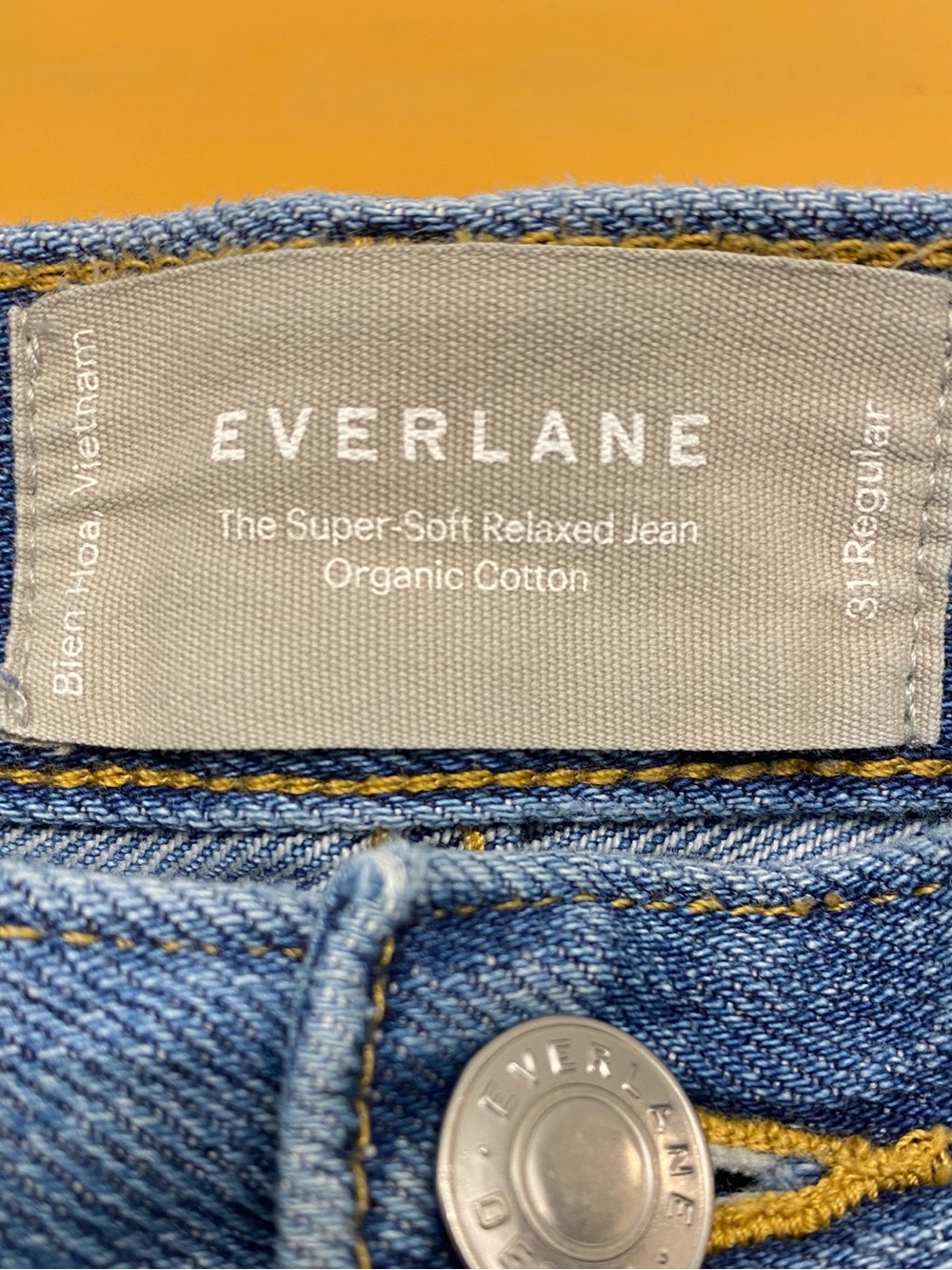 Everlane The Super-Soft Relaxed Jean Size 31 Organic Cotton Straight Leg Ankle - Picture 7 of 14